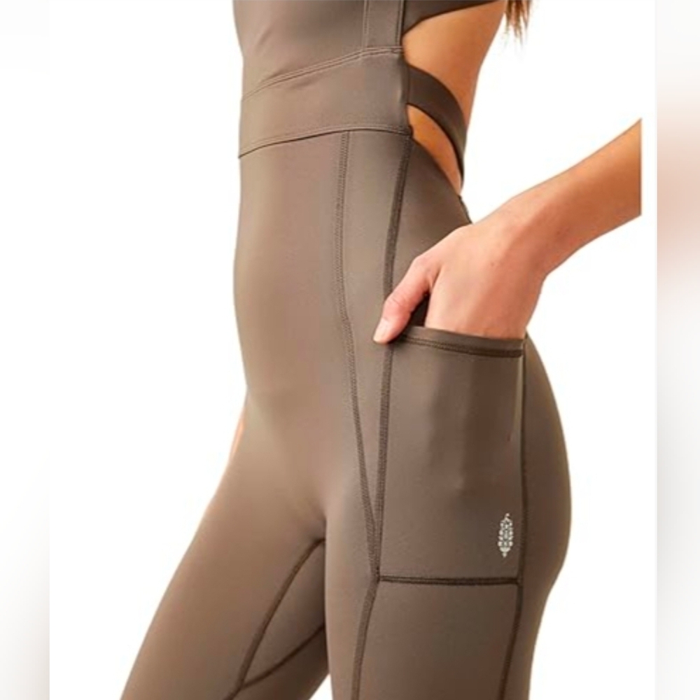 Free People My High One-Piece Jumpsuit Charcoal M - Picture 3 of 13